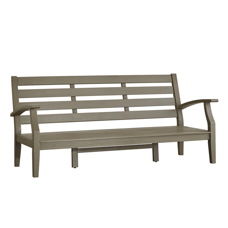 Three Posts™ Hursey 76.77'' Rubberwood Outdoor Patio Sofa & Reviews